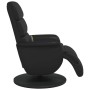 Sillón reclinable masaje con reposapiés cuero sintético negro