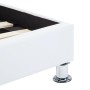 Estructura de cama con LED cuero sintético blanco 100x200 cm