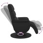 Sillón reclinable masaje con reposapiés cuero sintético negro