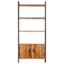 4-level solid acacia wood shelf 80x30x180 cm by vidaXL, Bookcases and shelves - Ref: Foro24-284420, Price: 311,78 €, Discount: %