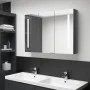 Mueble de baño con espejo LED gris brillante 89x14x62 cm de vidaXL, Tocadores de baño - Ref: Foro24-326528, Precio: 160,66 €,...