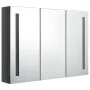 Mueble de baño con espejo LED gris brillante 89x14x62 cm de vidaXL, Tocadores de baño - Ref: Foro24-326528, Precio: 160,66 €,...