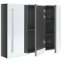 Mueble de baño con espejo LED gris brillante 89x14x62 cm de vidaXL, Tocadores de baño - Ref: Foro24-326528, Precio: 160,66 €,...