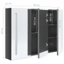 Mueble de baño con espejo LED gris brillante 89x14x62 cm de vidaXL, Tocadores de baño - Ref: Foro24-326528, Precio: 160,66 €,...