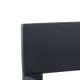 Estructura cama LED sin colchón cuero sintético negro 90x200 cm