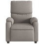 Sillón reclinable de tela gris taupe