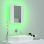 Badezimmerspiegelschrank mit LED-Licht, weißes Acryl, 40x12x45 cm von vidaXL, Badezimmerwaschtische - Ref: Foro24-804948, Pre...