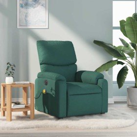 Sillón de masaje reclinable de tela verde oscuro Sillón de masaje reclinable de tela verde oscuro
