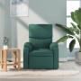 Sillón de masaje reclinable de tela verde oscuro