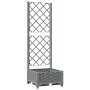 Planter with light gray PP trellis 40x40x121.5 cm by vidaXL, Pots and planters - Ref: Foro24-153269, Price: 51,97 €, Discount: %