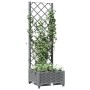 Planter with light gray PP trellis 40x40x121.5 cm by vidaXL, Pots and planters - Ref: Foro24-153269, Price: 39,22 €, Discount: %