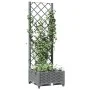 Planter with light gray PP trellis 40x40x121.5 cm by vidaXL, Pots and planters - Ref: Foro24-153269, Price: 51,97 €, Discount: %