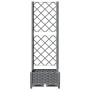 Planter with light gray PP trellis 40x40x121.5 cm by vidaXL, Pots and planters - Ref: Foro24-153269, Price: 39,22 €, Discount: %