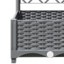 Planter with light gray PP trellis 40x40x121.5 cm by vidaXL, Pots and planters - Ref: Foro24-153269, Price: 39,22 €, Discount: %
