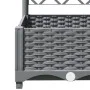 Planter with light gray PP trellis 40x40x121.5 cm by vidaXL, Pots and planters - Ref: Foro24-153269, Price: 51,97 €, Discount: %