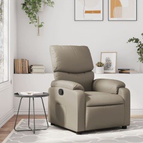 Sillón reclinable de cuero sintético color capuchino Sillón reclinable de cuero sintético color capuchino