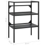 Waschbeckenstruktur aus schwarzem Eisen 59x38x83 cm von vidaXL, Badezimmerwaschtische - Ref: Foro24-338488, Preis: 102,15 €, ...