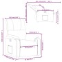 Sillón reclinable tela de microfibra gris taupe