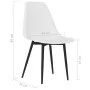 Esszimmerstühle 2 Einheiten, weißes PP von vidaXL, Essstühle - Ref: Foro24-338042, Preis: 102,74 €, Rabatt: %