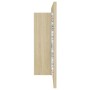 Armario espejo de baño LED acrílico roble Sonoma 90x12x45 cm de vidaXL, Tocadores de baño - Ref: Foro24-804975, Precio: 50,44...