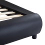 Estructura cama LED sin colchón cuero sintético negro 180x200cm