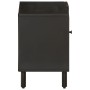 Mueble de TV madera maciza de mango negro 80x31x46 cm