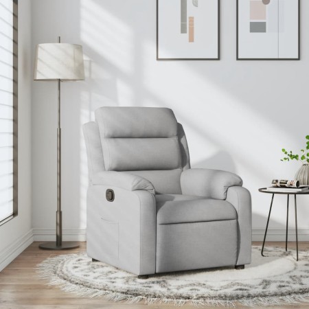 Sillón reclinable de tela gris claro en Sillones | Comprar online en Foro24