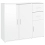 Hochglanzweißes Sperrholz-Sideboard 91 x 29,5 x 75 cm von vidaXL, Sideboards - Ref: Foro24-823271, Preis: 102,86 €, Rabatt: %