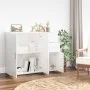 Hochglanzweißes Sperrholz-Sideboard 91 x 29,5 x 75 cm von vidaXL, Sideboards - Ref: Foro24-823271, Preis: 99,10 €, Rabatt: %