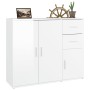 Hochglanzweißes Sperrholz-Sideboard 91 x 29,5 x 75 cm von vidaXL, Sideboards - Ref: Foro24-823271, Preis: 102,86 €, Rabatt: %