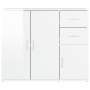 Hochglanzweißes Sperrholz-Sideboard 91 x 29,5 x 75 cm von vidaXL, Sideboards - Ref: Foro24-823271, Preis: 102,86 €, Rabatt: %