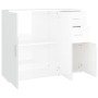 Glossy white plywood sideboard 91x29.5x75 cm by vidaXL, Sideboards - Ref: Foro24-823271, Price: 102,75 €, Discount: %