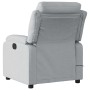 Sillón reclinable de masaje de tela gris claro