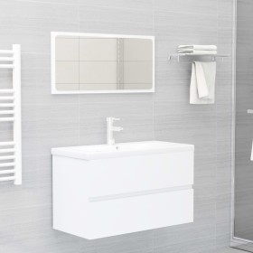 Conjunto de muebles de baño aglomerado blanco