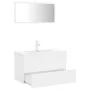 Weißes Badezimmermöbelset aus Holzwerkstoff von vidaXL, Badezimmermöbel - Ref: Foro24-3071684, Preis: 246,17 €, Rabatt: %