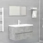 Badmöbel-Set aus betongrauem Holzwerkstoff von vidaXL, Badezimmermöbel - Ref: Foro24-3071688, Preis: 237,27 €, Rabatt: %