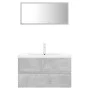 Badmöbel-Set aus betongrauem Holzwerkstoff von vidaXL, Badezimmermöbel - Ref: Foro24-3071688, Preis: 237,27 €, Rabatt: %