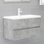 Engineered wood bathroom furniture set in concrete gray. by vidaXL, Bathroom furniture - Ref: Foro24-3071688, Price: 255,90 €...