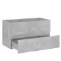 Badmöbel-Set aus betongrauem Holzwerkstoff von vidaXL, Badezimmermöbel - Ref: Foro24-3071688, Preis: 237,27 €, Rabatt: %