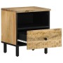 Mesitas de noche 2 uds madera maciza de mango 40x33x46 cm