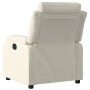 Sillón reclinable terciopelo blanco crema