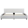Estructura de cama con LED sin colchón blanco 180x200 cm