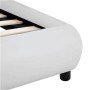Estructura de cama con LED sin colchón blanco 180x200 cm