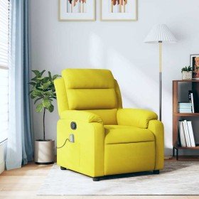 Sillón de masaje reclinable de terciopelo amarillo en Sillones | Comprar online en Foro24