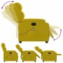 Sillón de masaje reclinable de terciopelo amarillo