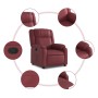 Sillón reclinable de cuero sintético rojo tinto en Sillones | Comprar online en Foro24