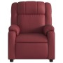 Sillón reclinable de cuero sintético rojo tinto en Sillones | Comprar online en Foro24