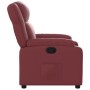 Sillón reclinable de cuero sintético rojo tinto en Sillones | Comprar online en Foro24