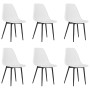 Esstischstühle, 6 Stück, weißes PP von vidaXL, Essstühle - Ref: Foro24-3082341, Preis: 283,10 €, Rabatt: %