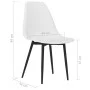 Esstischstühle, 6 Stück, weißes PP von vidaXL, Essstühle - Ref: Foro24-3082341, Preis: 256,83 €, Rabatt: %